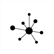 A networking illustration logo 